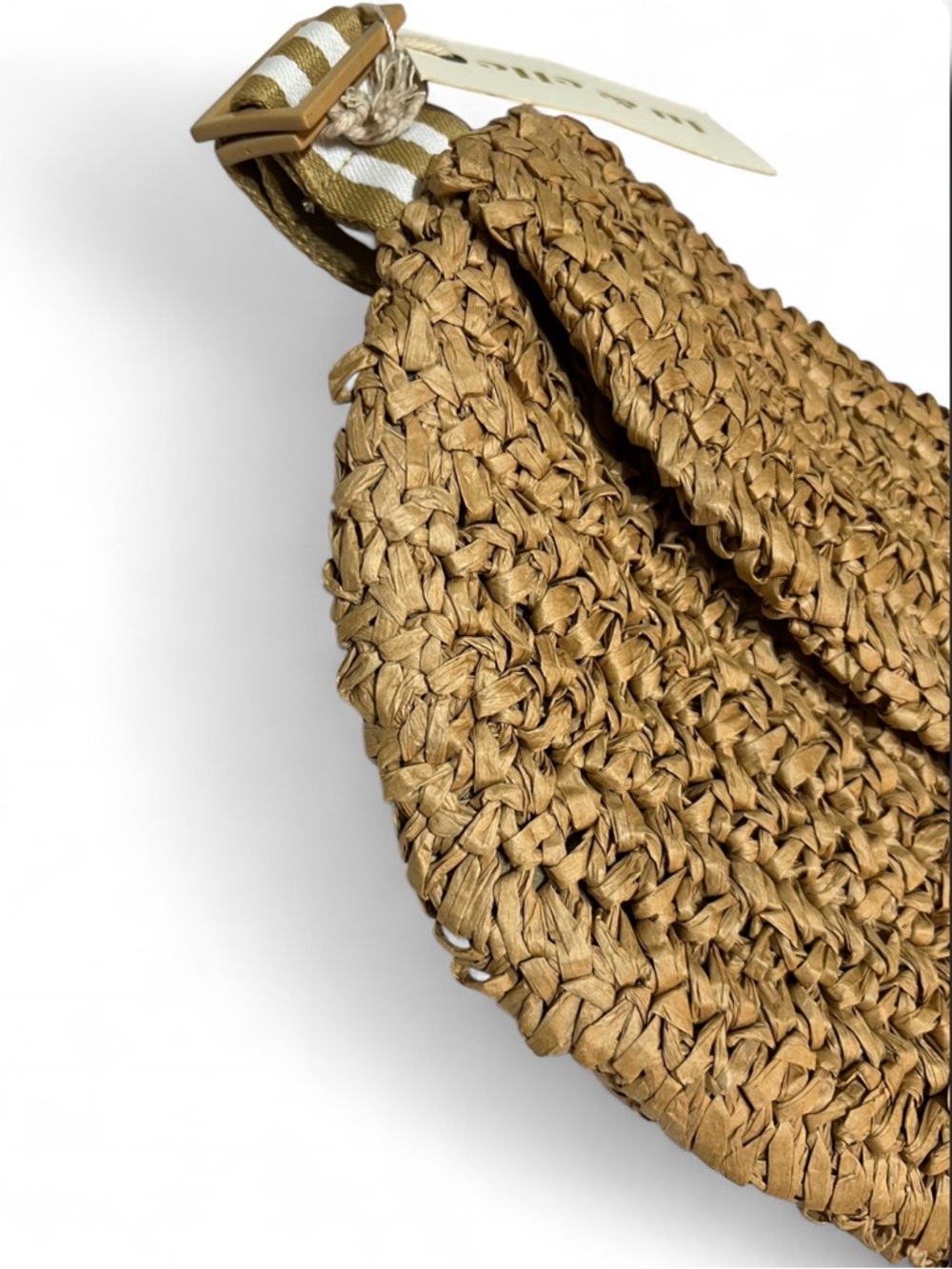Lu & elle Woven Straw Belt Bag NWT Tan Raffia Crossbody Fanny Pack Summer - Picture 5 of 10